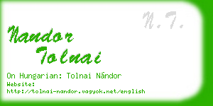 nandor tolnai business card